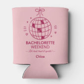 Modern Minimalist Bachelorette Weekend | Pink Blikjeskoeler (Achterkant)