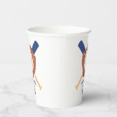 Modern Minimalist Baseball Batter Up Birthday Papieren Bekers (Rechts)