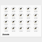 Modern Minimalist Bedankt Graduation party Favor Ronde Sticker (Vel)