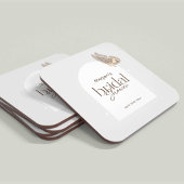 Modern Minimalist Beige Butterfly Bridal Shower Kartonnen Onderzetters