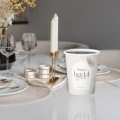 Modern Minimalist Beige Butterfly Bridal Shower Papieren Bekers