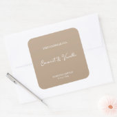 Modern Minimalist Beige Script Candle Label  (Envelop)