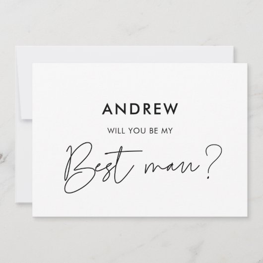 Modern minimalist... ben je mijn beste man. kaart (Voorkant)