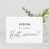 Modern minimalist... ben je mijn beste vrouwelijke kaart (Staand voorkant)