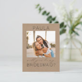 Modern minimalist... ben je mijn Bridesmaid foto (Staand voorkant)