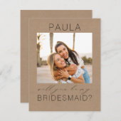 Modern minimalist... ben je mijn Bridesmaid foto (Voorkant / Achterkant)