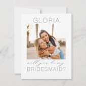 Modern minimalist... ben je mijn Bridesmaid foto (Voorkant)