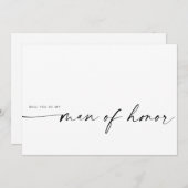 Modern minimalist... ben je mijn Man van eer. (Voorkant / Achterkant)