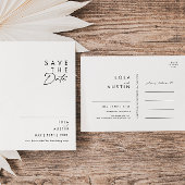 Modern minimalist bewaart het Briefkaart Datum