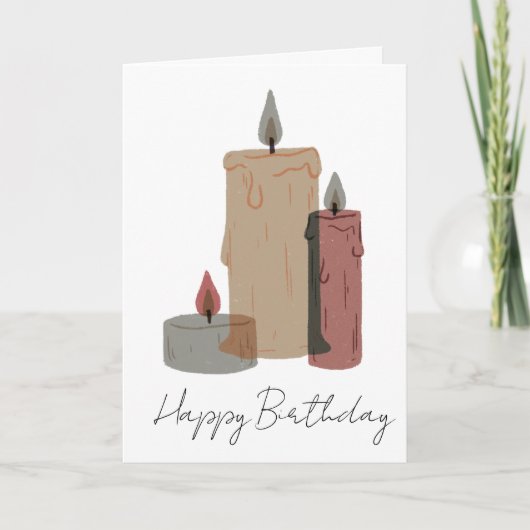 Modern Minimalist Birthday Greeting Kaart (Voorkant)