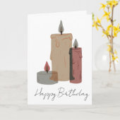 Modern Minimalist Birthday Greeting Kaart (Gele Bloem)