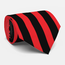 Modern Minimalist Black and Red Stripes