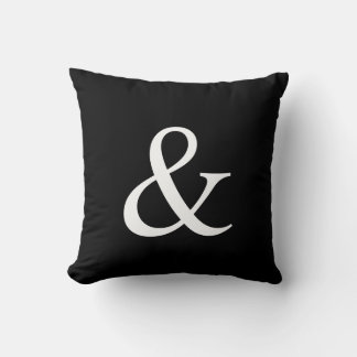 Modern Minimalist Black and White Ampersand  Kussen
