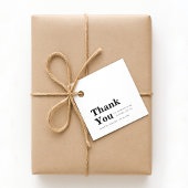 Modern Minimalist Black And White Birthday  Bedankjes Labels