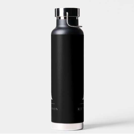 Modern Minimalist Black and White Monogram Waterfles (Links)