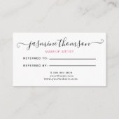 modern minimalist black and white visitekaartje (Achterkant)