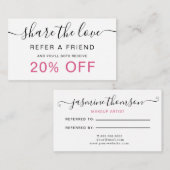 modern minimalist black and white visitekaartje (Voorkant / Achterkant)