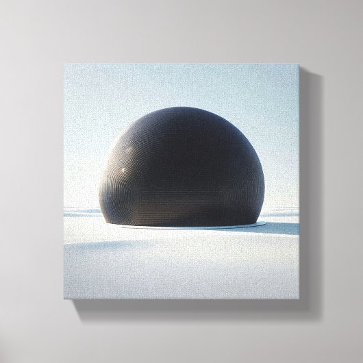 Modern Minimalist Black Dome Art - Abstract Futuri Canvas Afdruk (Voorkant)