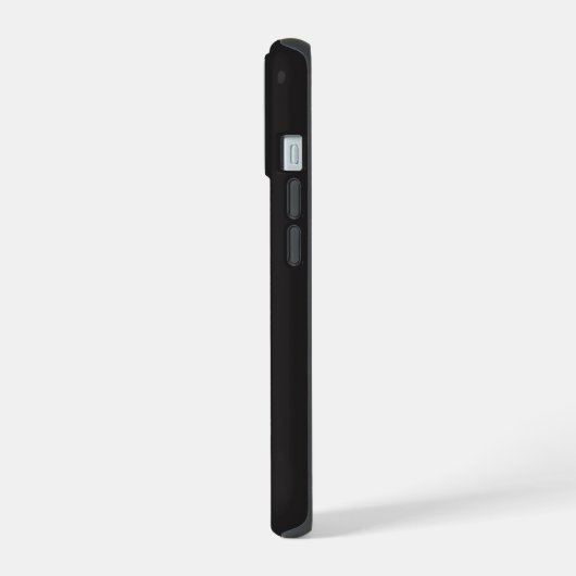 Modern Minimalist Black Executive QR Code Monogram iPhone 15 Case (Linkerkant)