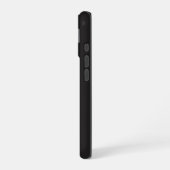 Modern Minimalist Black Executive QR Code Monogram iPhone 16 Hoesje (Linkerkant)