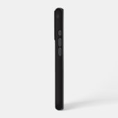 Modern Minimalist Black Executive QR Code Monogram iPhone Hoesje (Linkerkant)