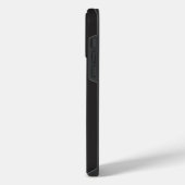 Modern Minimalist Black Executive QR Code Monogram iPhone Hoesje (Linkerkant)
