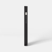 Modern Minimalist Black Executive QR Code Monogram iPhone Hoesje (Linkerkant)