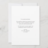 Modern minimalist Black Floral Bouquet Wedding Bedankkaart (Achterkant)