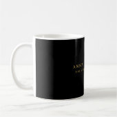 Modern Minimalist Black Gold Professional Trendy Koffiemok (Links)