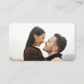 Modern Minimalist Black Heart QR Code RSVP  Informatiekaartje (Achterkant)