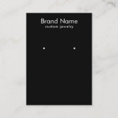 Modern Minimalist Black Jewelry Display Card Visitekaartje (Voorkant)