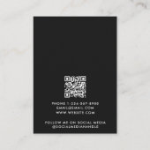 Modern Minimalist Black Jewelry Display Card Visitekaartje (Achterkant)