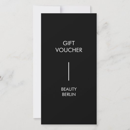 Modern Minimalist Black QR Code Gift Certificate (Voorkant)