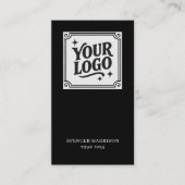 Modern Minimalist Black QR Code Logo Social Media Visitekaartje (Voorkant)
