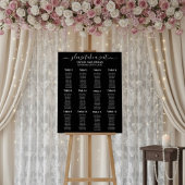 Modern Minimalist Black Wedding Seating Chart Acryl Bord