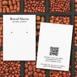 Modern Minimalist Black White Jewelry Display Card Visitekaartje