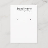 Modern Minimalist Black White Jewelry Display Card Visitekaartje (Voorkant)