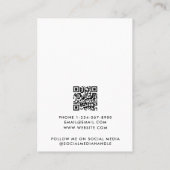 Modern Minimalist Black White Jewelry Display Card Visitekaartje (Achterkant)