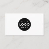 Modern Minimalist Black White Logo Professional Visitekaartje (Voorkant)