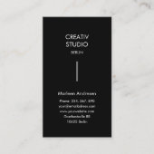 Modern Minimalist Black White QR Code Visitekaartje (Voorkant)