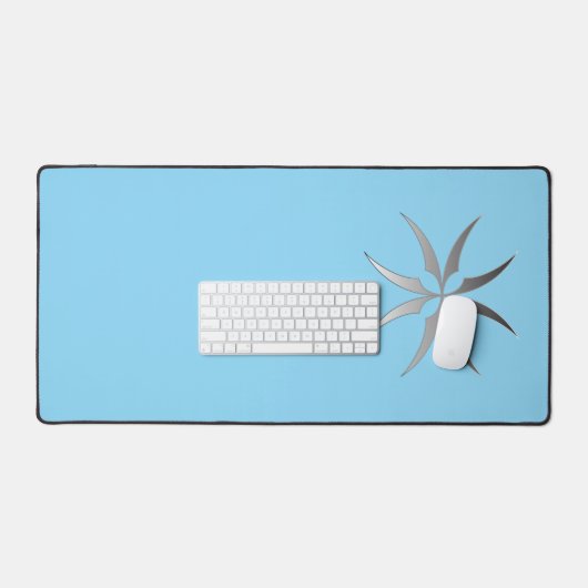 Modern Minimalist Black & White Tech Desk MatGeome Bureaumat (Keyboard & Muis)