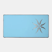 Modern Minimalist Black & White Tech Desk MatGeome Bureaumat (Voorkant)