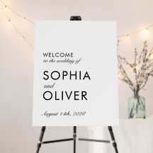 Modern Minimalist Black & White Wedding Welcome