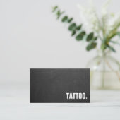 Modern Minimalist Blackboard Tattoo Professional B Visitekaartje (Staand voorkant)