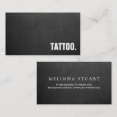 Modern Minimalist Blackboard Tattoo Professional B Visitekaartje (Voorkant / Achterkant)