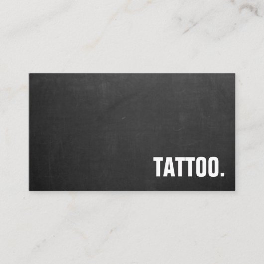 Modern Minimalist Blackboard Tattoo Professional B Visitekaartje (Voorkant)