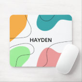 Modern Minimalist Blobs Abstract Personalised Muismat (Met muis)