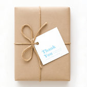 Modern Minimalist Blue Birthday  Bedankjes Labels