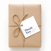 Modern Minimalist Blue Birthday  Bedankjes Labels