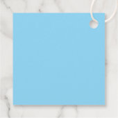 Modern Minimalist Blue Birthday  Bedankjes Labels (Achterkant)